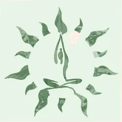 Grafika symbolizujaca spokoj i oddech w jodze